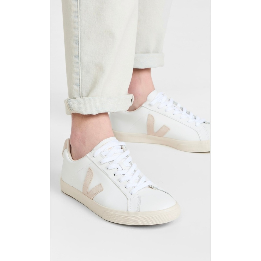 Veja Kids Esplar Leather Sneakers White Beige Suede Size US 4 minimalist travel